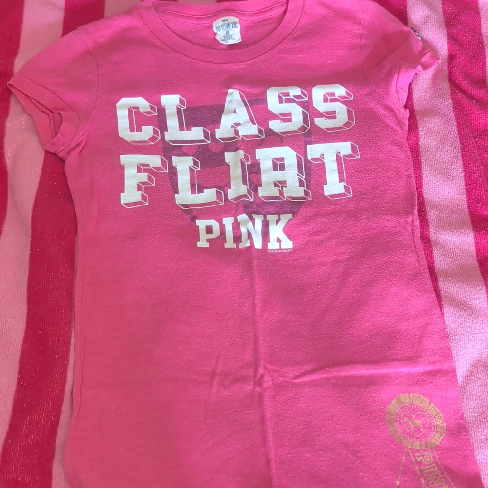 PINK Victoria's Secret Vintage "Class Flirt" Pink Tee